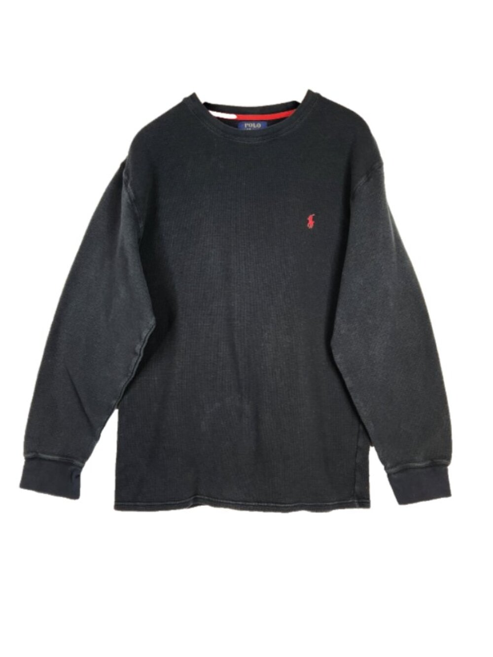 Polo Ralph Lauren Men's Waffle Shirt Large Black  Base Layer Thermal Long Sleeve